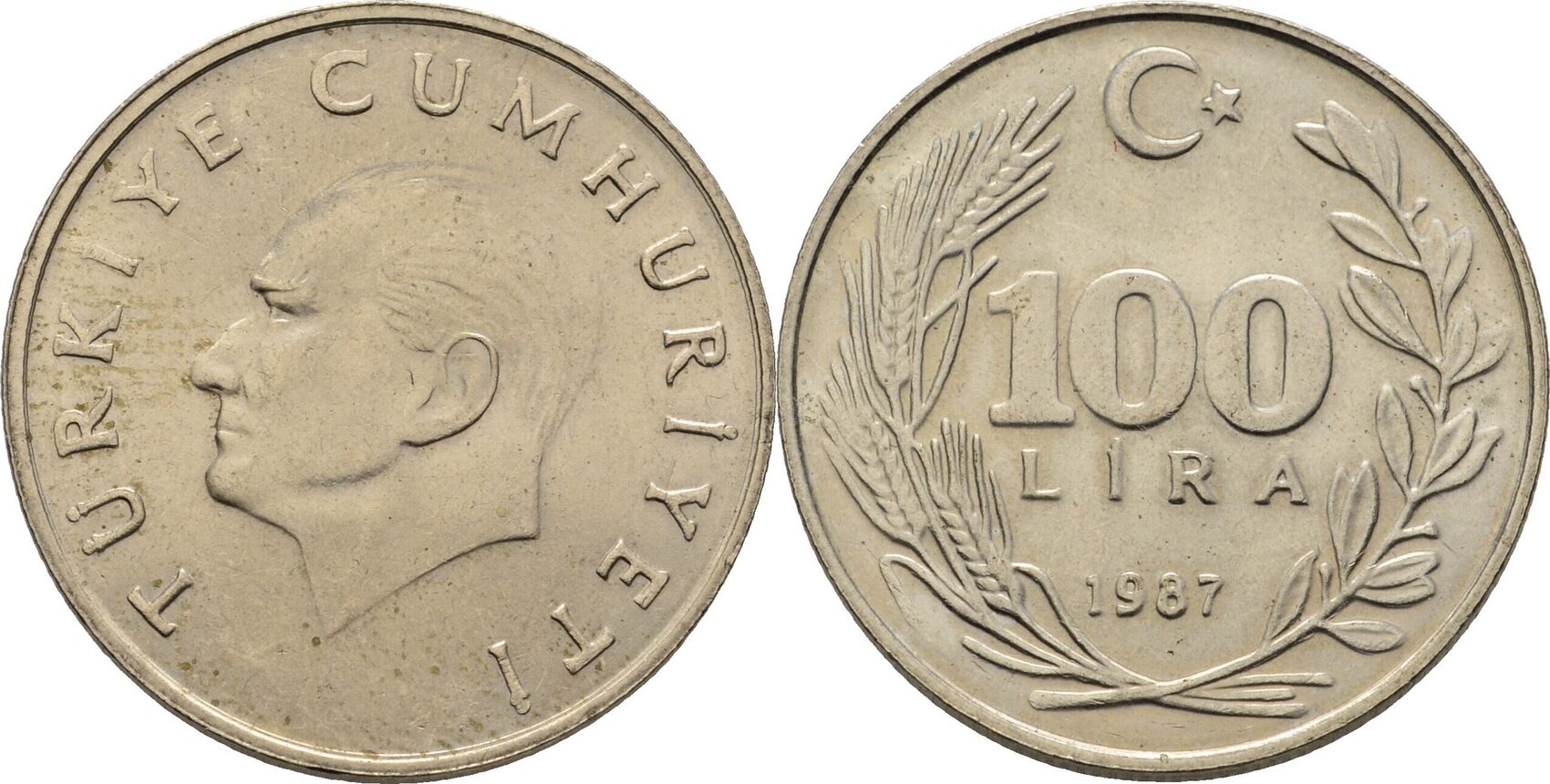 Türkei 100 Lira 1987 vz+ | MA-Shops