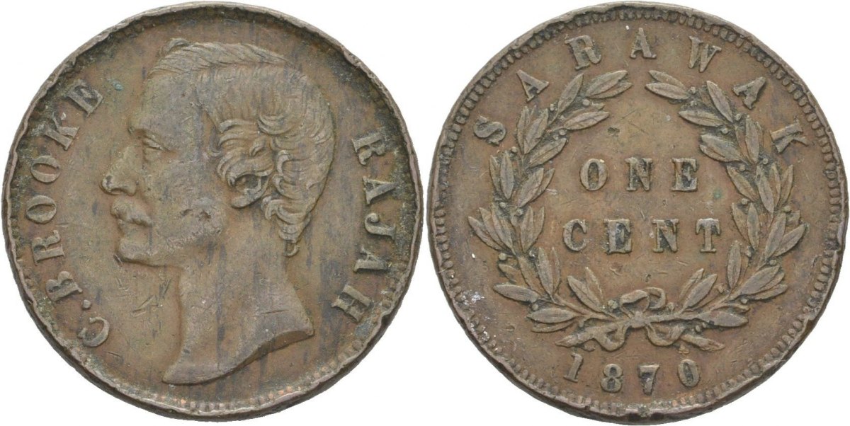 Sarawak - Borneo 1 Cent 1870 ss | MA-Shops