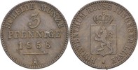 Reuss j. Linie zu Schleiz 3 Pfennige Heinrich LXVII., 1854-1867