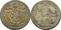 doppelter Giulio 1788 Vatikan Rom Pius VI. 1775-1799 vergoldet, Henkelspur, ss