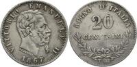 Italien Turin 20 Centesimi Viktor Emanuel II., 1861-1878. -
