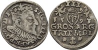 Polen Litauen Vilnius Dreigröscher Trojak Sigismund III., 1587-1632