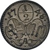 Salzburg Einseitiger 1/2 Kreuzer Andreas Jakob von Dietrichstein (1747 - 1753)