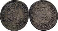 RDR Schlesien Oppeln 3 Kreuzer Leopold I., 1657-1705