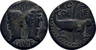 Colonia Nemausus Dupondius oder As. Augustus, 27 BC - AD 14.