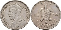 Fidschi Inseln 6 Pence George V., 1910-36