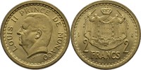 Monaco 2 Francs Louis II., 1922-49