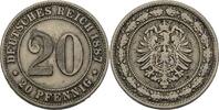 Kaiserreich 20 Pfennig Wilhelm I., 1858-88