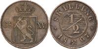 Norwegen 1/2 Skilling Carl XV. Adolf, 1859-72 -