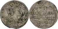 Lettland Polen Riga Dreigröscher Trojak Sigismund III., 1587-1632 -