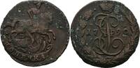 Kopeke 1790 Russland Ekaterinburg Katharina II., 1762-1796 fleckig, ss+