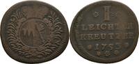 Würzburg, Bistum Leichter Kreuzer Karl Philipp von Greiffenklau-Vollraths, 1749-1754 -
