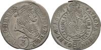 RDR Ungarn Habsburg Kremnitz 3 Kreuzer Leopold I., 1657 - 1705 -