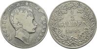 1/2 Gulden 1845 Nassau Adolph, 1839-1866 f.ss