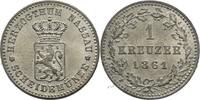 Kreuzer 1861 Nassau Adolph, 1839 - 1861 f. Stempelglanz