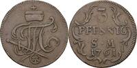 Mainz Erfurt 3 Pfennige Johann Friedrich Karl, 1743-1763 -