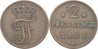 Mecklenburg Schwerin 2 Pfennige Friedrich Franz I., 1785-1837 -