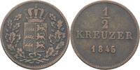Württemberg 1/2 Kreuzer Wilhelm I., 1816-1864 -