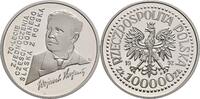 100000 Zloty 1992 Polen Vereinigung Oberschlesien&Polen offen, Kontaktmarken, polierte Platte, Proof