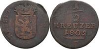 Hessen Kassel 1/2 Kreuzer Wilhelm I. 1803-1821 -