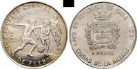 Cuba 5 Pesos Fußball WM 1990 -