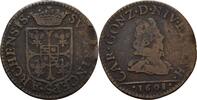 Frankreich Nevers Rethel 2 Liards Charles de Gonzaga 1601-1637. -