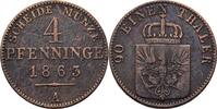 Preußen 4 Pfennig Wilhelm I., 1861 - 1888, Berlin -