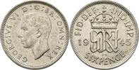Großbritannien Sixpence Georg VI.,1936-1952. -