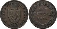 Nassau 1 Kreuzer Wilhelm 1816-1839 -