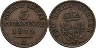 Preussen 3 Pfennig Wilhelm I. 1861-1888. -