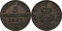 Preussen 3 Pfennig Wilhelm I. 1861-1888. -