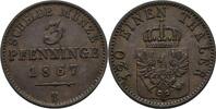 Preussen 3 Pfennig Wilhelm I., 1861-1888 -