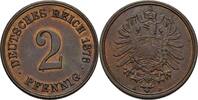 2 Pfennig 1876 A Deutsches Reich  ss+