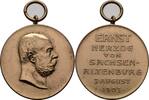Sachsen Altenburg Medaille Ernst, 1853-1908 -
