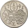 Salzburg, Bistum Einseitiger 1/2 Kreuzer Leopold Anton Eleutherius von Firmian 1727-1744. -