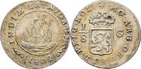 1/8 Gulden 1802 Batavische Republik für Ostindien vz