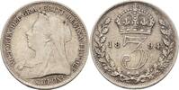 Großbritannien 3 Pence Victoria, 1837-1901 -