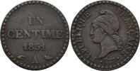 Frankreich Un Centime 1851 A Sehr schön, Kratzer 12,00 EUR  zzgl. 2,00 EUR Versand