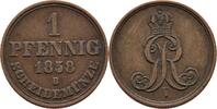 Hannover 1 Pfennig 1858 B Georg V. 1851-1866 ss 12,00 EUR  zzgl. 2,00 EUR Versand