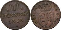 Mecklenburg Strelitz 3 Pfennig 1855 A ss 16,00 EUR  zzgl. 2,00 EUR Versand