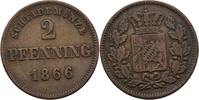 Bayern 2 Pfennig Ludwig II., 1864-1886 -