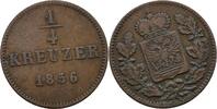Schwarzburg Rudolstadt 1/4 Kreuzer 1856 ss 14,00 EUR  zzgl. 2,00 EUR Versand