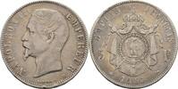 5 Francs 1855 Frankreich Strassburg Napoleon III., 1852 - 1870. kl. Randschläge, ss