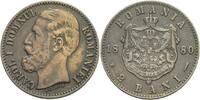 2 Bani 1880 Rumänien Carol I., 1866 - 1914. ss+