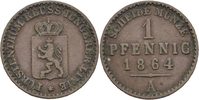 Reuss jüngerer Linie Pfennig Heinrich LXVII., 1854-1867