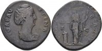 RÖMISCHE KAISERZEIT Sesterz Antoninus I. Pius, 138-161 für Diva Faustina mater. -