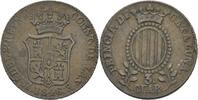 Spanien Barcelona 3 Quartos Isabella II., 1833-1868