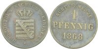 Sachsen Meiningen 1 Pfennig Georg II.