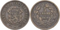 Luxemburg 5 Centimes Wilhelm III. von NL