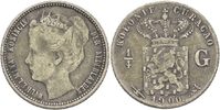 Niederlande Curacao 1/4 Gulden Wilhemina, 1890-1948